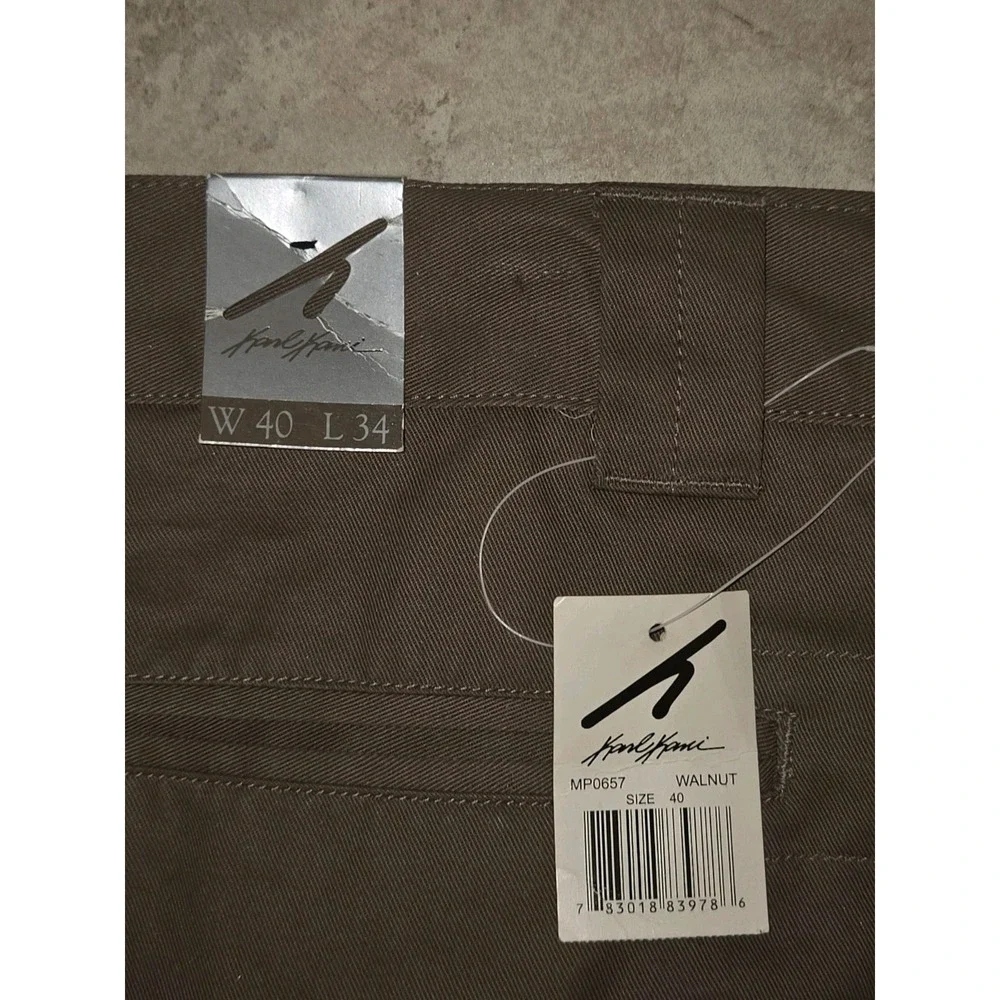Vintage Karl Kani Pants Mens 40x34 Streetwear Walnut Brown Deadstock New NWT